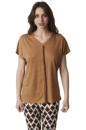 ALPHA STUDIO Mujer, Camisetas, Marrón, Talla: M