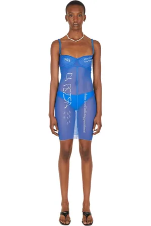 DI PETSA Mujer, Vestidos, Azul, Talla: L