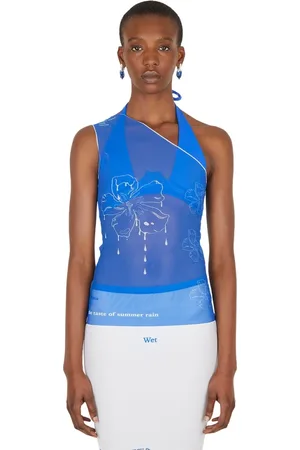 DI PETSA Mujer, Camisetas, Azul, Talla: M