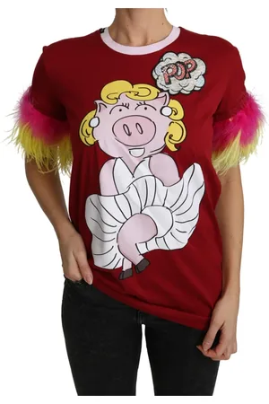 Dolce & Gabbana Mujer, Camisetas, Rojo, Talla: S
