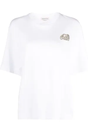 Alexander McQueen Mujer, Camisetas, Blanco, Talla: S