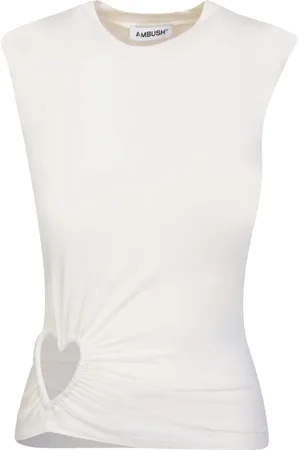 AMBUSH Mujer, Camisetas, Blanco, Talla: S
