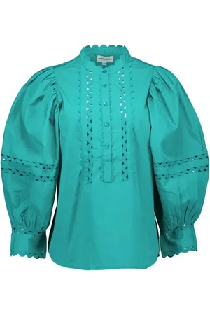 Antik Batik Mujer, Blusas y Camisas, Verde, Talla: M