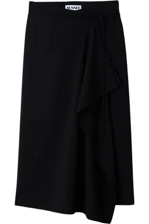 Falda Negra Fruncida Midi (No Se Vende Suelta) 