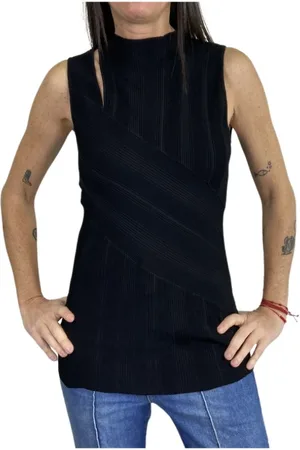 Diane von Furstenberg Mujer, Camisetas, Negro, Talla: L