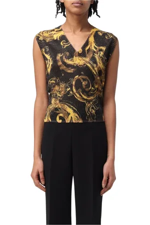 VERSACE Mujer, Camisetas, Negro, Talla: S