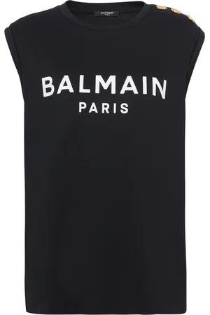 Balmain Mujer, Camisetas, Negro, Talla: L
