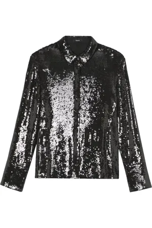 THEORY Mujer, Blusas y Camisas, Negro, Talla: L