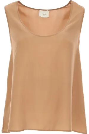ALYSI Mujer, Camisetas, Marrón, Talla: M