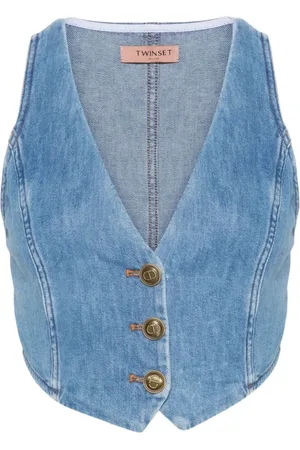 Twin-Set Mujer, Chaquetas, Azul, Talla: M