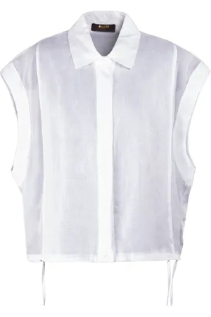 MOORER Mujer, Camisetas, Blanco, Talla: 3XS