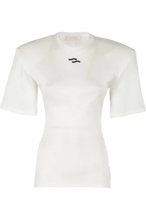 SSHEENA Mujer, Camisetas, Blanco, Talla: S