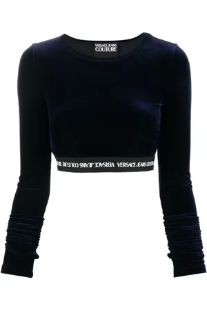 VERSACE Mujer, Camisetas, Azul, Talla: S