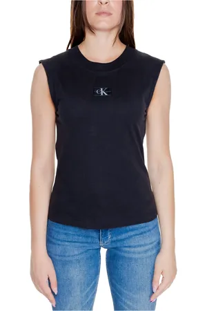 Calvin Klein Mujer, Camisetas, Negro, Talla: S