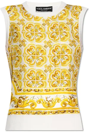 Dolce & Gabbana Mujer, Camisetas, Amarillo, Talla: S