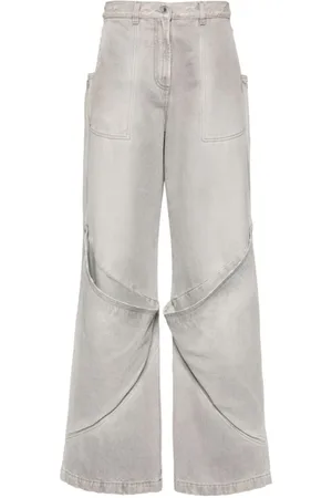 The Attico Mujer, Vaqueros, Gris, Talla: W28