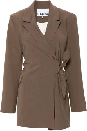Ganni Mujer, Chaquetas, Marrón, Talla: L