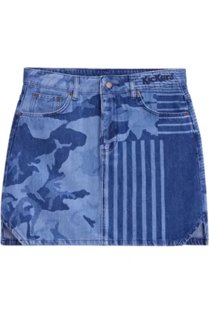 Kickers Mujer, Faldas, Azul, Talla: S