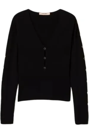 Twin-Set Mujer, Camisetas, Negro, Talla: M