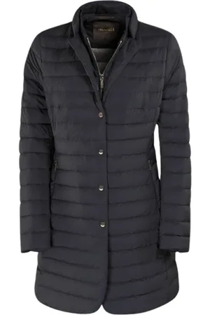 MOORER Mujer, Abrigos, Azul, Talla: XS