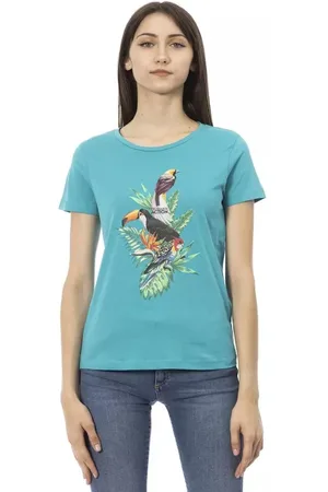 Trussardi Mujer, Camisetas, Azul, Talla: S