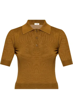 Saint Laurent Mujer, Camisetas, Marrón, Talla: M