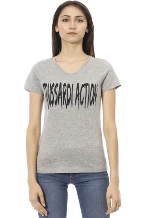 Trussardi Mujer, Camisetas, Gris, Talla: M