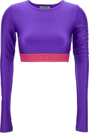 VERSACE Mujer, Camisetas, Púrpura, Talla: 3XS