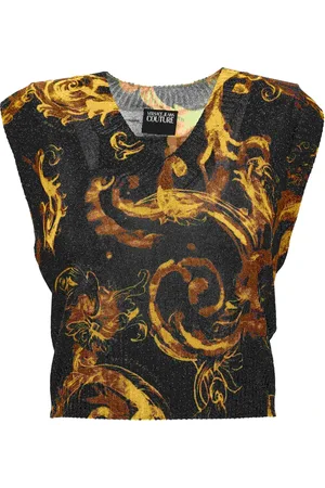 VERSACE Mujer, Camisetas, Negro, Talla: L