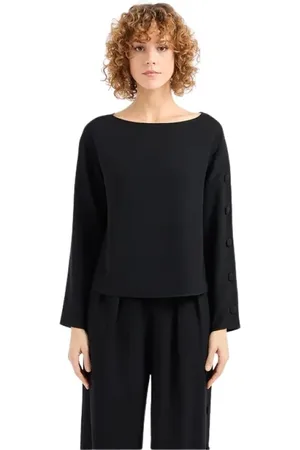 Emporio Armani Mujer, Camisetas, Negro, Talla: L