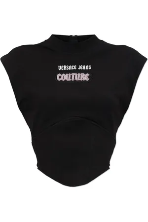 VERSACE Mujer, Camisetas, Negro, Talla: L