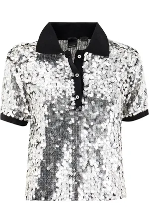 Pinko Mujer, Camisetas, Gris, Talla: M