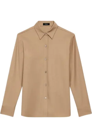 THEORY Mujer, Blusas y Camisas, Marrón, Talla: XS