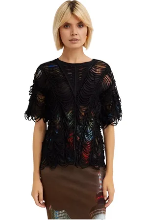 Jean Paul Gaultier Mujer, Camisetas, Negro, Talla: M