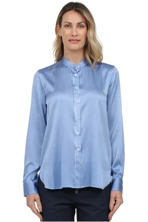 caliban Mujer, Blusas y Camisas, Azul, Talla: L