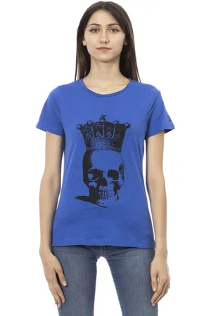 Trussardi Mujer, Camisetas, Azul, Talla: S