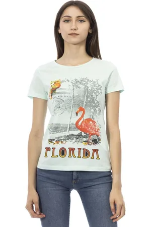 Trussardi Mujer, Camisetas, Azul, Talla: L