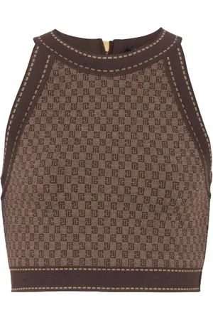 Balmain Mujer, Camisetas, Marrón, Talla: S