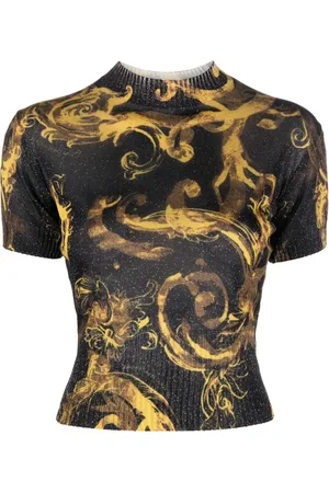 VERSACE Mujer, Camisetas, Negro, Talla: XS