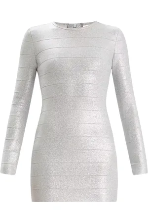 Hervé Léger Mujer, Vestidos, Gris, Talla: M