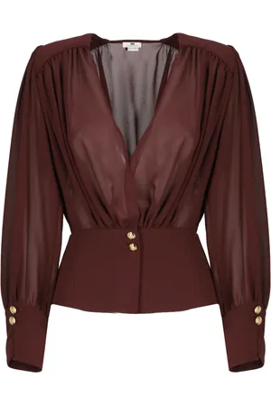 Elisabetta Franchi Mujer, Blusas y Camisas, Rojo, Talla: S