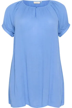 Kaffe Mujer, Blusas y Camisas, Azul, Talla: 5XL