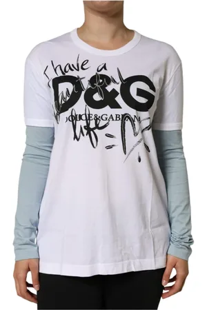 Dolce & Gabbana Mujer, Camisetas, Blanco, Talla: L