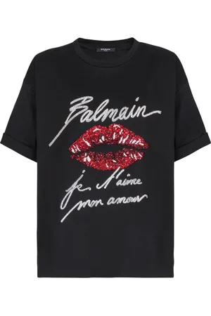 Balmain Mujer, Camisetas, Negro, Talla: S