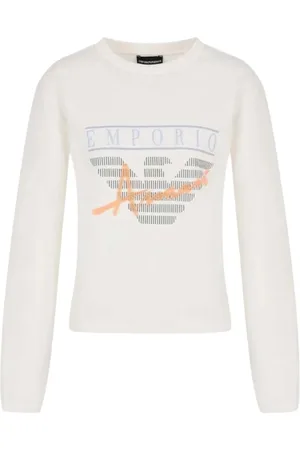 Emporio Armani Mujer, Sudaderas, Blanco, Talla: M