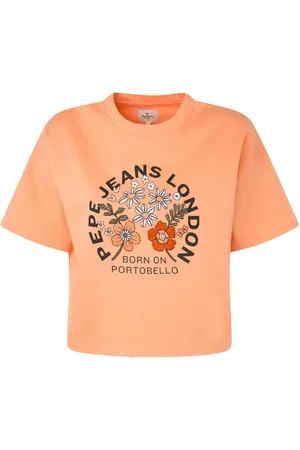 Pepe Jeans Mujer, Camisetas, Naranja, Talla: L