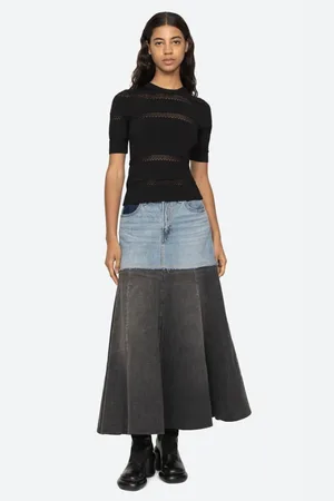 SEA Mujer, Camisetas, Negro, Talla: XS