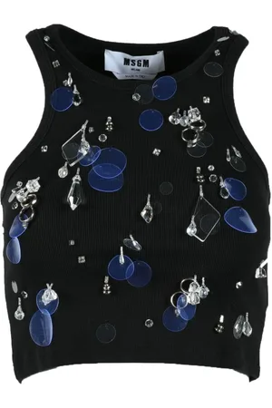 Msgm Mujer, Camisetas, Negro, Talla: M