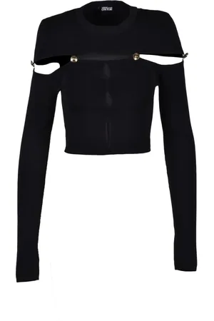 VERSACE Mujer, Camisetas, Negro, Talla: L