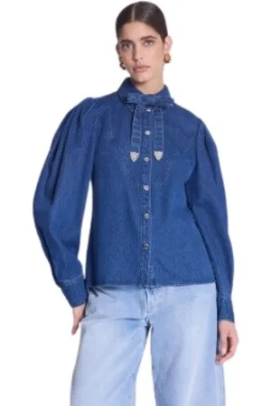 Berenice Mujer, Blusas y Camisas, Azul, Talla: M